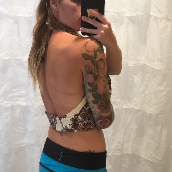 Fun free people boho crop halter sz large EUC - Picture 2 of 5